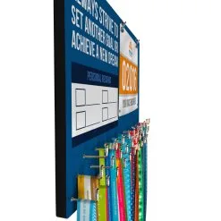 Running Large Hooked On Medals And Bib Hanger - Dry Erase PRs -goneforarun Sales 2023 tr 33821 BLUE PROFILE