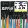 Running Large Hooked On Medals And Bib Hanger - Running Inspiration 1 Running Large Hooked On Medals And Bib Hanger - Running Inspiration -goneforarun Sales 2023 tr 33827 BLACK CLOSEUP