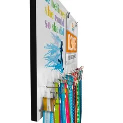 Running Large Hooked On Medals And Bib Hanger - She Believed She Could -goneforarun Sales 2023 tr 33829 PINK PROFILE