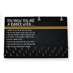 Running Large Hooked On Medals And Bib Hanger - You Know You're A Runner When -goneforarun Sales 2023 tr 33832 EMPTY
