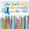 Running Large Hooked On Medals Hanger - She Believed She Could So She Did -goneforarun Sales 2023 tr 34064 WHITE CLOSEUP