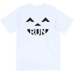 Men's Running Short Sleeve Tech Tee - Pumpkin Run -goneforarun Sales 2023 tr 34291 WHITE FLAT