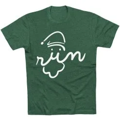 Running Short Sleeve T-Shirt - Santa Run Face 22 Running Short Sleeve T-Shirt - Santa Run Face -goneforarun Sales 2023 tr 34468 FORESTGREEN FLAT