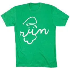 Running Short Sleeve T-Shirt - Santa Run Face 24 Running Short Sleeve T-Shirt - Santa Run Face -goneforarun Sales 2023 tr 34468 GREEN FLAT