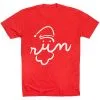 Running Short Sleeve T-Shirt - Santa Run Face  -goneforarun Sales 2023 tr 34468 RED FLAT