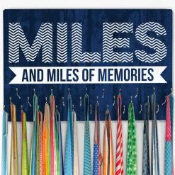Running Large Hooked On Medals Hanger - Miles And Miles Of Memories