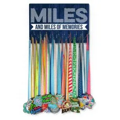 Running Large Hooked On Medals Hanger - Miles And Miles Of Memories -goneforarun Sales 2023 tr 34851 CHALKBOARD FULLVIEW