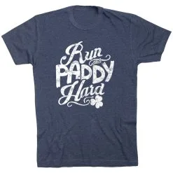 Running Short Sleeve T-Shirt - Run And Paddy  -goneforarun Sales 2023 tr 35017 NAVY FLAT