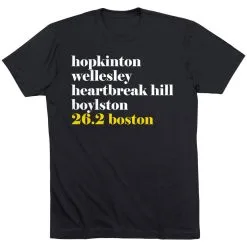 Running Short Sleeve T-Shirt - Run Mantra Boston  -goneforarun Sales 2023 tr 35342 BLACK FLAT
