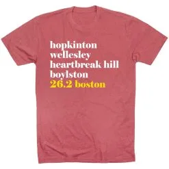 Running Short Sleeve T-Shirt - Run Mantra Boston  -goneforarun Sales 2023 tr 35342 MAUVE FLAT