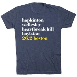 Running Short Sleeve T-Shirt - Run Mantra Boston  -goneforarun Sales 2023 tr 35342 NAVY FLAT