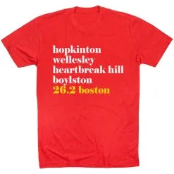 Running Short Sleeve T-Shirt - Run Mantra Boston  -goneforarun Sales 2023 tr 35342 RED FLAT