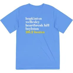 Men's Running Short Sleeve Tech Tee - Run Mantra Boston -goneforarun Sales 2023 tr 35346 LIGHTBLUE FLAT