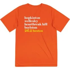 Men's Running Short Sleeve Tech Tee - Run Mantra Boston -goneforarun Sales 2023 tr 35346 ORANGE FLAT