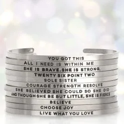 InspireME Cuff Bracelet - Choose Joy -goneforarun Sales 2023 tr 35405 SILVER 9