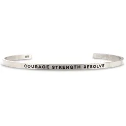InspireME Cuff Bracelet - Courage Strength Resolve -goneforarun Sales 2023 tr 35406 SILVER
