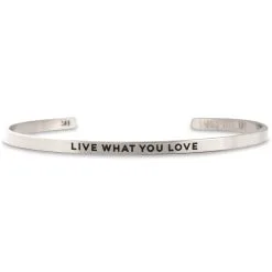 InspireME Cuff Bracelet - Live What You Love -goneforarun Sales 2023 tr 35407 SILVER