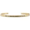 InspireME Cuff Bracelet - She Is Brave -goneforarun Sales 2023 tr 35409 GOLD