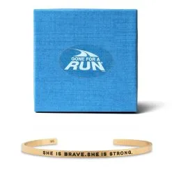 InspireME Cuff Bracelet - She Is Brave -goneforarun Sales 2023 tr 35409 GOLD 8
