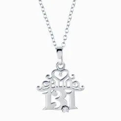 Sterling Silver Tiara 13.1 Half Marathon Necklace