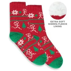 Running Slipper Socks With Sherpa Lining (Christmas) -goneforarun Sales 2023 tr 35892 4