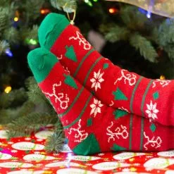 Running Slipper Socks With Sherpa Lining (Christmas) -goneforarun Sales 2023 tr 35892 7