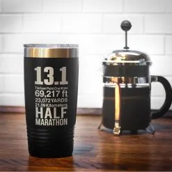 Running 20 Oz. Double Insulated Tumbler - 13.1 Math Miles -goneforarun Sales 2023 tr 36035 BLACK COFFEE
