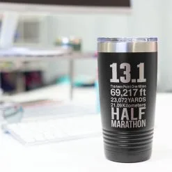 Running 20 Oz. Double Insulated Tumbler - 13.1 Math Miles -goneforarun Sales 2023 tr 36035 BLACK DESK