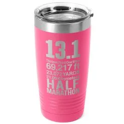 Running 20 Oz. Double Insulated Tumbler - 13.1 Math Miles -goneforarun Sales 2023 tr 36035 PINK MAIN