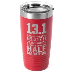 Running 20 Oz. Double Insulated Tumbler - 13.1 Math Miles -goneforarun Sales 2023 tr 36035 RED MAIN