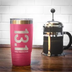 Running 20 Oz. Double Insulated Tumbler - 13.1 Vertical -goneforarun Sales 2023 tr 36037 PINK COFFEE