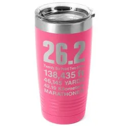 Running 20 Oz. Double Insulated Tumbler - 26.2 Math Miles -goneforarun Sales 2023 tr 36038 PINK MAIN
