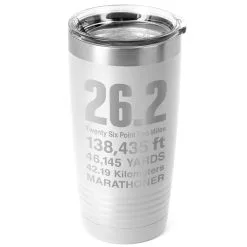 Running 20 Oz. Double Insulated Tumbler - 26.2 Math Miles