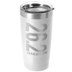 Running 20 Oz. Double Insulated Tumbler - 26.2 Vertical -goneforarun Sales 2023 tr 36040 WHITE MAIN