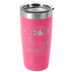 Running 20 Oz. Double Insulated Tumbler - Boston 26.2 -goneforarun Sales 2023 tr 36045 PINK MAIN