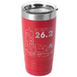 Running 20 Oz. Double Insulated Tumbler - Boston 26.2 -goneforarun Sales 2023 tr 36045 RED MAIN