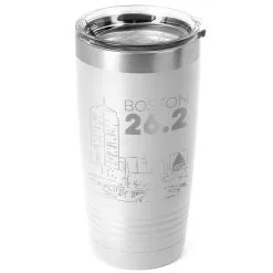 Running 20 Oz. Double Insulated Tumbler - Boston 26.2 -goneforarun Sales 2023 tr 36045 WHITE MAIN