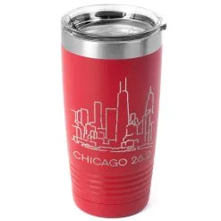 Running 20 Oz. Double Insulated Tumbler - Chicago 26.2 -goneforarun Sales 2023 tr 36049 RED MAIN