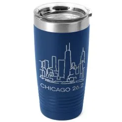 Running 20 Oz. Double Insulated Tumbler - Chicago 26.2 -goneforarun Sales 2023 tr 36049 ROYAL MAIN