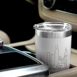 Running 20 Oz. Double Insulated Tumbler - Chicago 26.2 -goneforarun Sales 2023 tr 36049 WHITE CAR