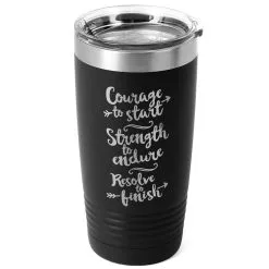 Running 20 Oz. Double Insulated Tumbler - Courage To Start -goneforarun Sales 2023 tr 36050 BLACK MAIN