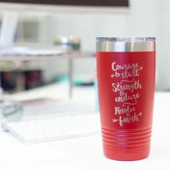 Running 20 Oz. Double Insulated Tumbler - Courage To Start -goneforarun Sales 2023 tr 36050 RED DESK