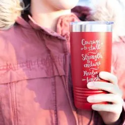 Running 20 Oz. Double Insulated Tumbler - Courage To Start -goneforarun Sales 2023 tr 36050 RED MODEL