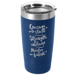Running 20 Oz. Double Insulated Tumbler - Courage To Start -goneforarun Sales 2023 tr 36050 ROYAL MAIN