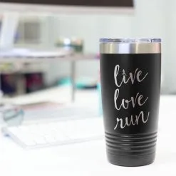 Running 20 Oz. Double Insulated Tumbler - Live Love Run -goneforarun Sales 2023 tr 36056 BLACK DESK