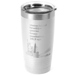 Running 20 Oz. Double Insulated Tumbler - NYC 26.2 Mantra -goneforarun Sales 2023 tr 36061 WHITE MAIN