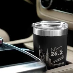 Running 20 Oz. Double Insulated Tumbler - NYC 26.2 -goneforarun Sales 2023 tr 36062 BLACK CAR