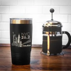 Running 20 Oz. Double Insulated Tumbler - NYC 26.2 -goneforarun Sales 2023 tr 36062 BLACK COFFEE