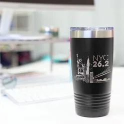 Running 20 Oz. Double Insulated Tumbler - NYC 26.2 -goneforarun Sales 2023 tr 36062 BLACK DESK