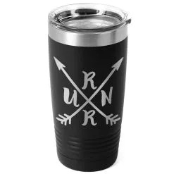 Running 20 Oz. Double Insulated Tumbler - RUNR Crossed Arrows -goneforarun Sales 2023 tr 36066 BLACK MAIN